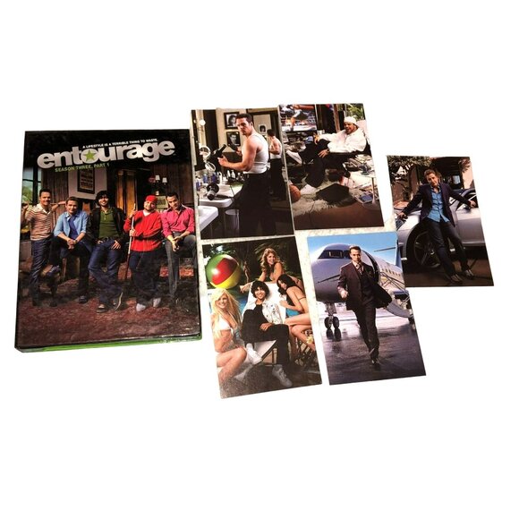 ENTOURAGE COMPLETE SEASON 3 PART 1 WITH 5 POST CARDS OF MAIN CHARACTERS HBO - Picture 1 of 3